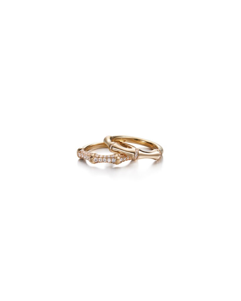 gold pave diamond ring