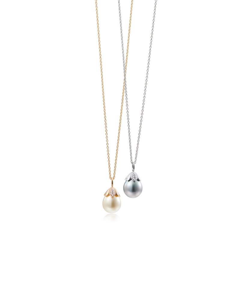 pearl pendant with diamond
