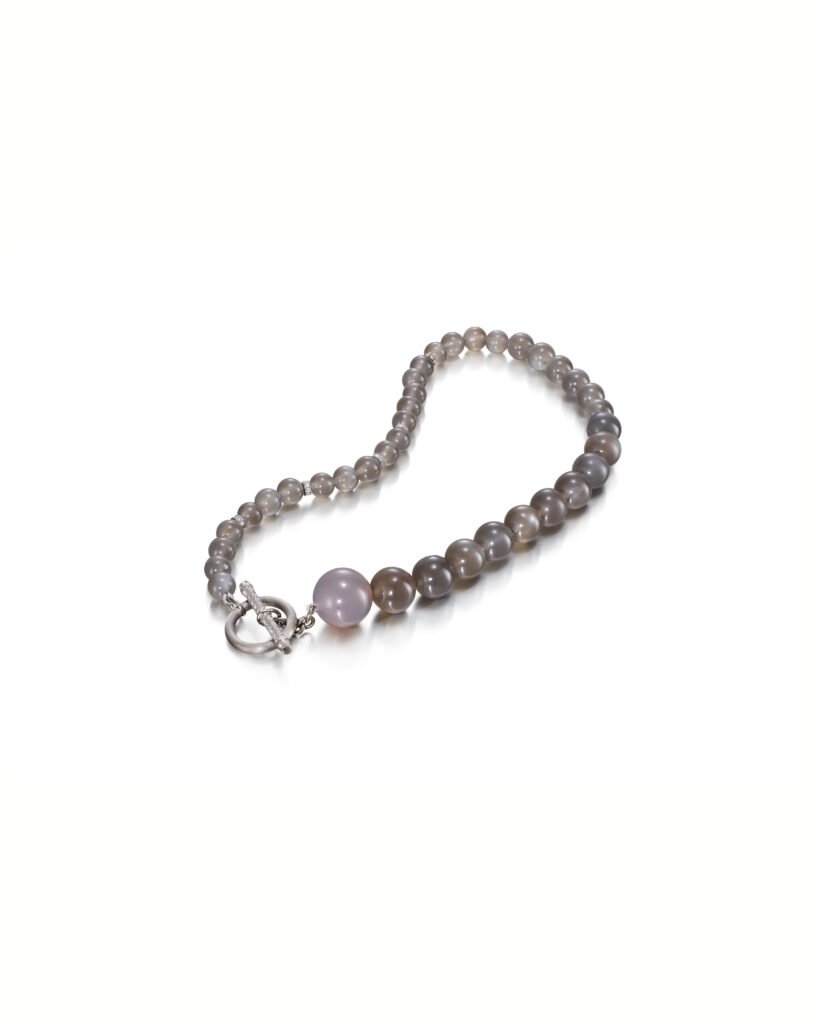 beaded moonstone necklace