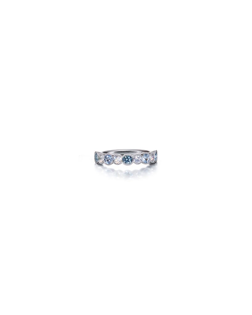 half eternity ring with sapphires