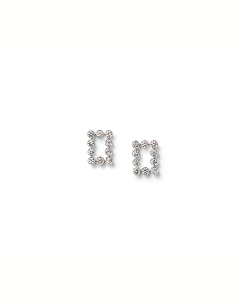 diamond stud earrings in platinum