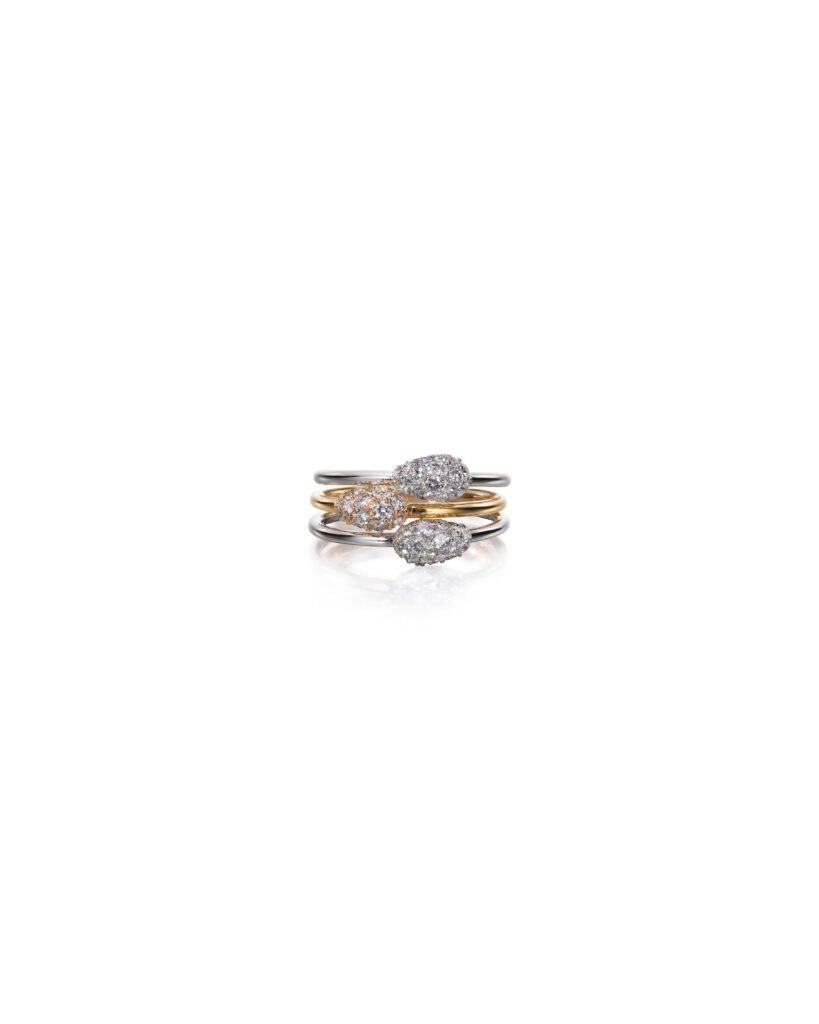 pave diamond solitaire rings