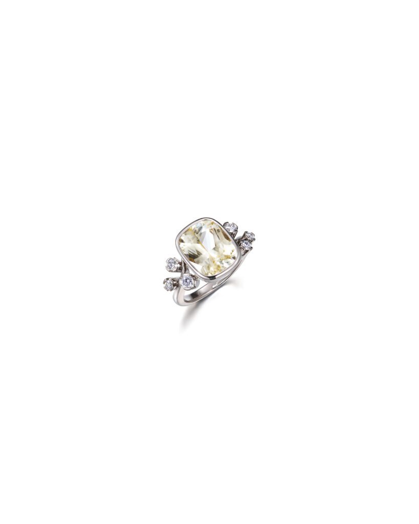 white gold sapphire and diamond ring for women