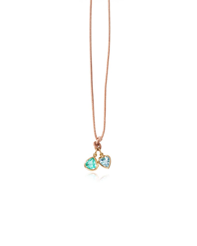 heart-shaped gemstone necklace