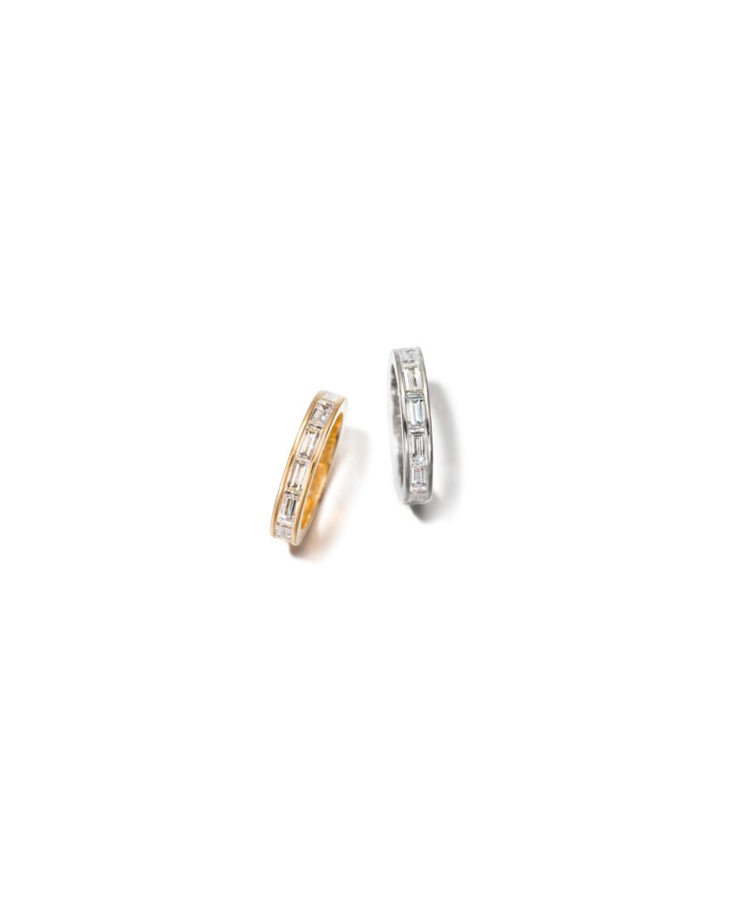 channel-set diamond rings