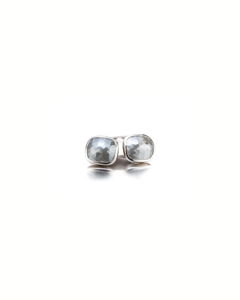 cufflinks with diamonds in white gold