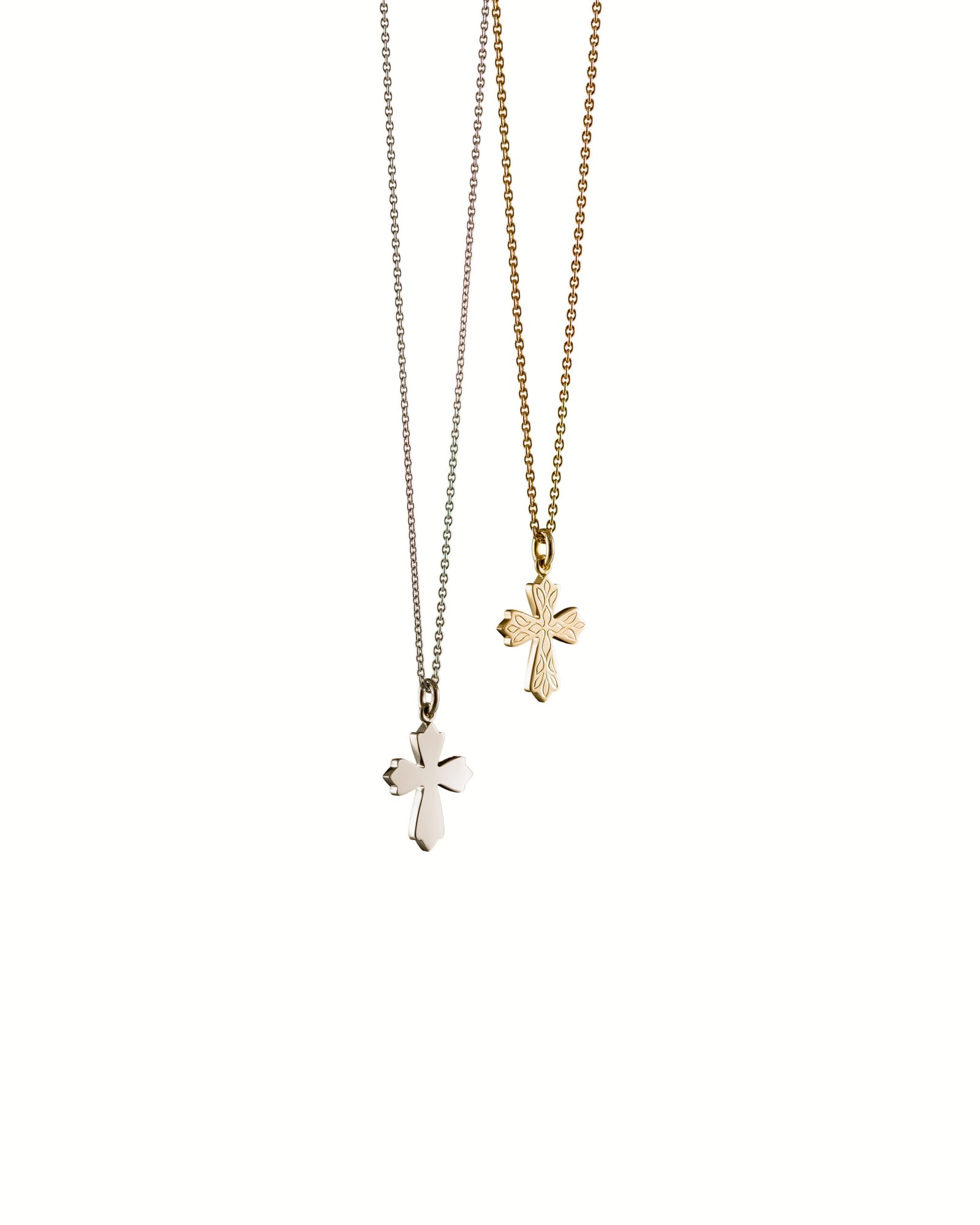 white gold cross pendant