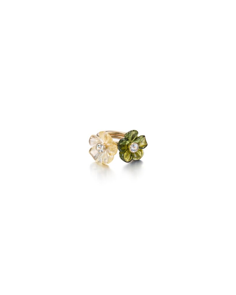 gold flower rings