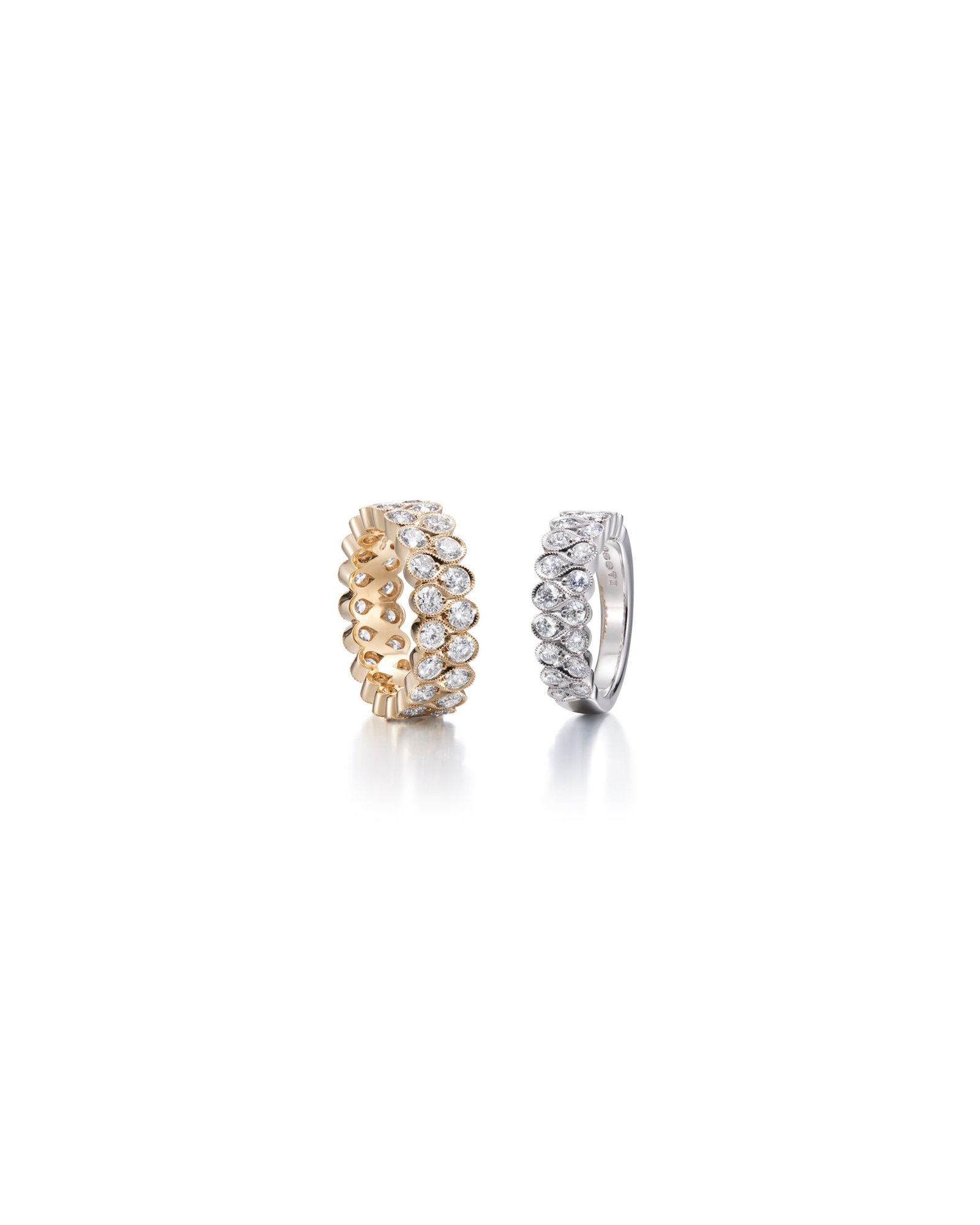 two-row eternity diamond ring