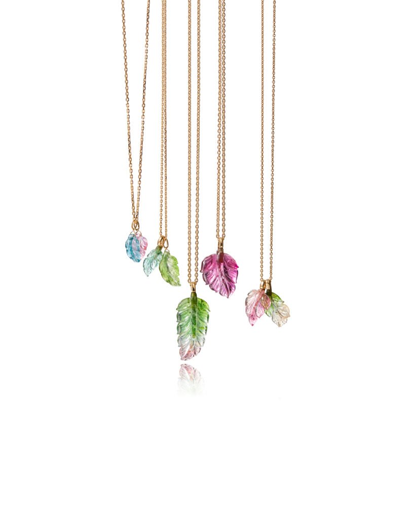 gold leaf necklace