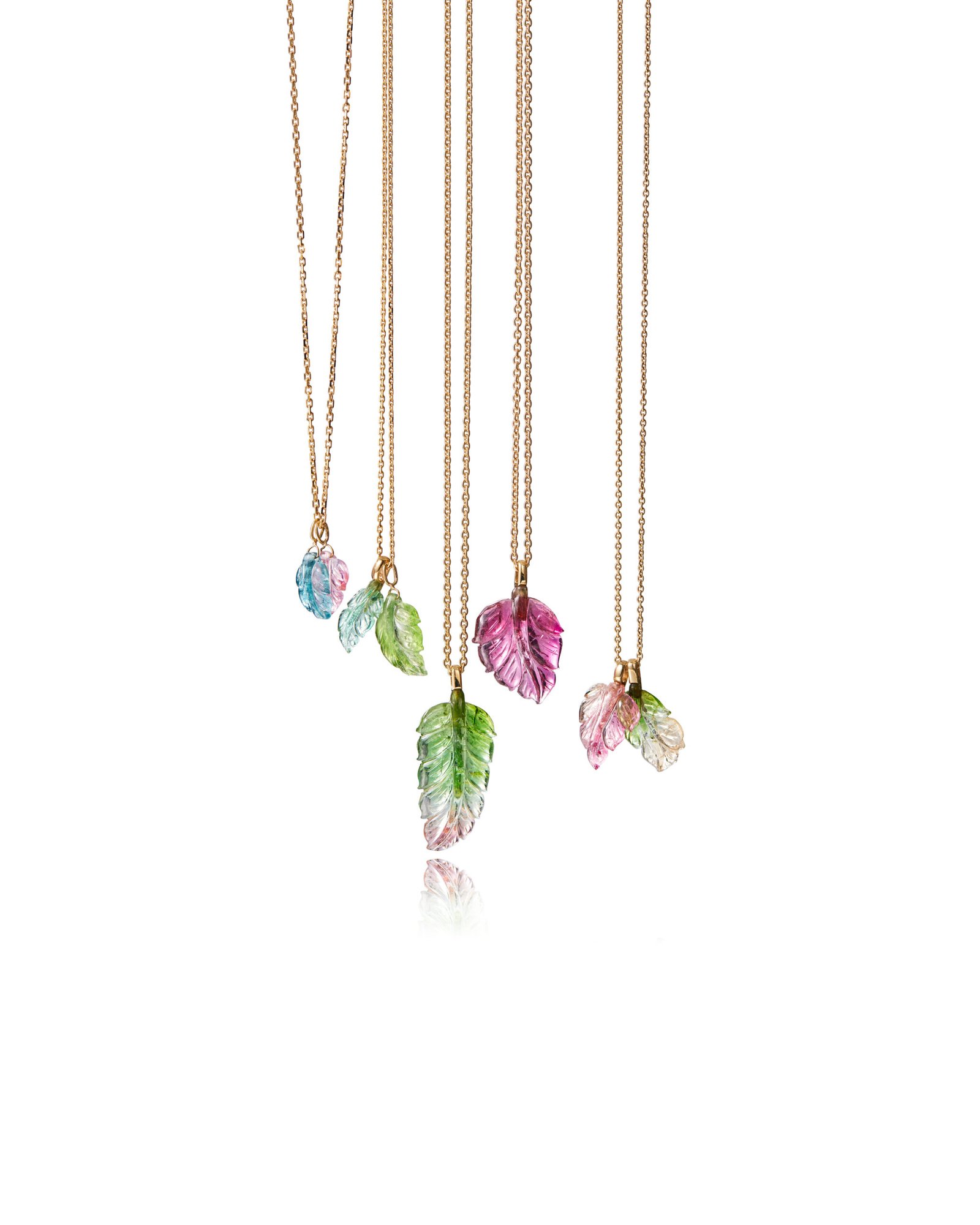 gold leaf necklace