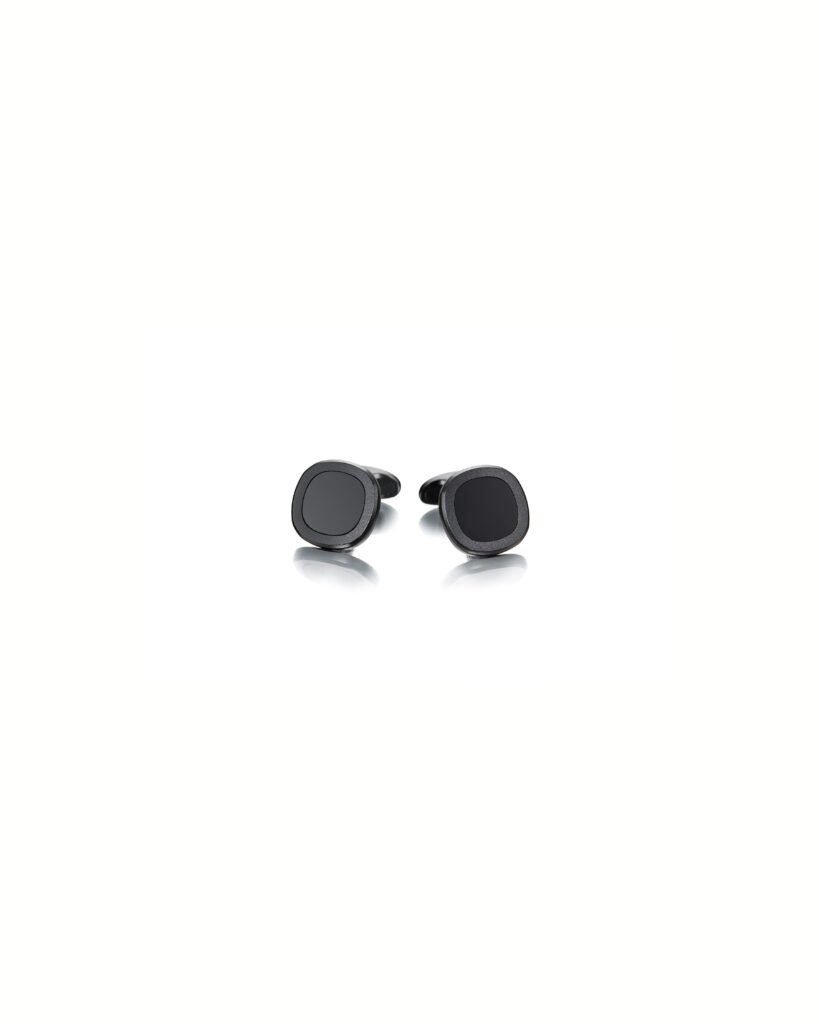 black cufflinks for men