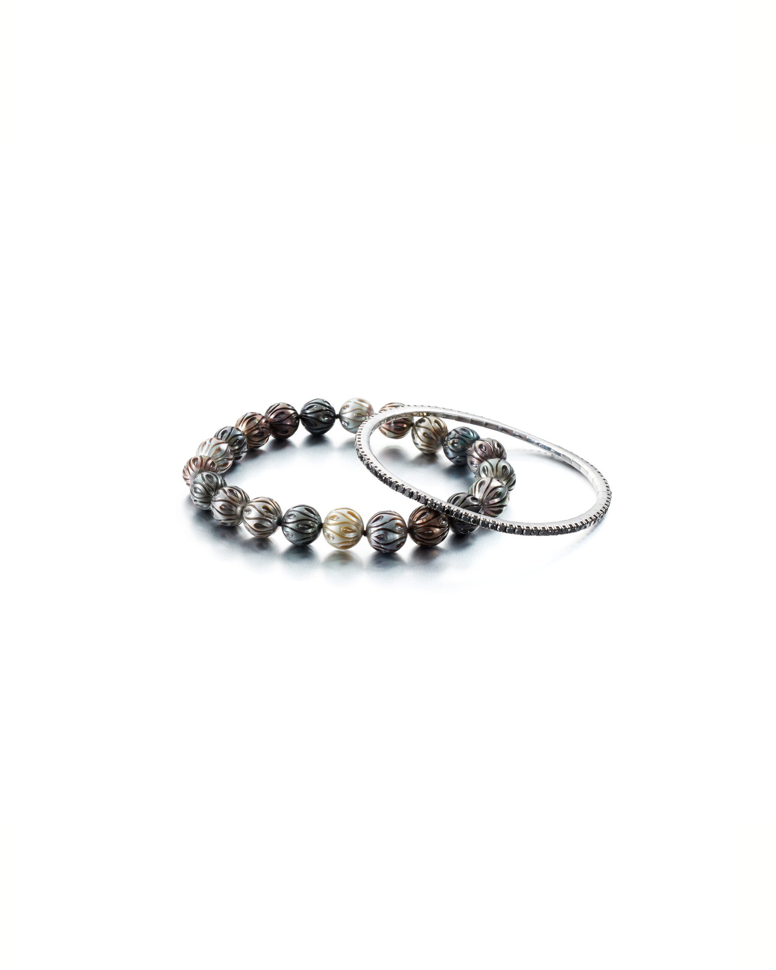 engraved pearl bracelet for men