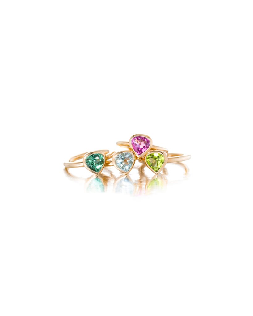 gold drop-shaped ring