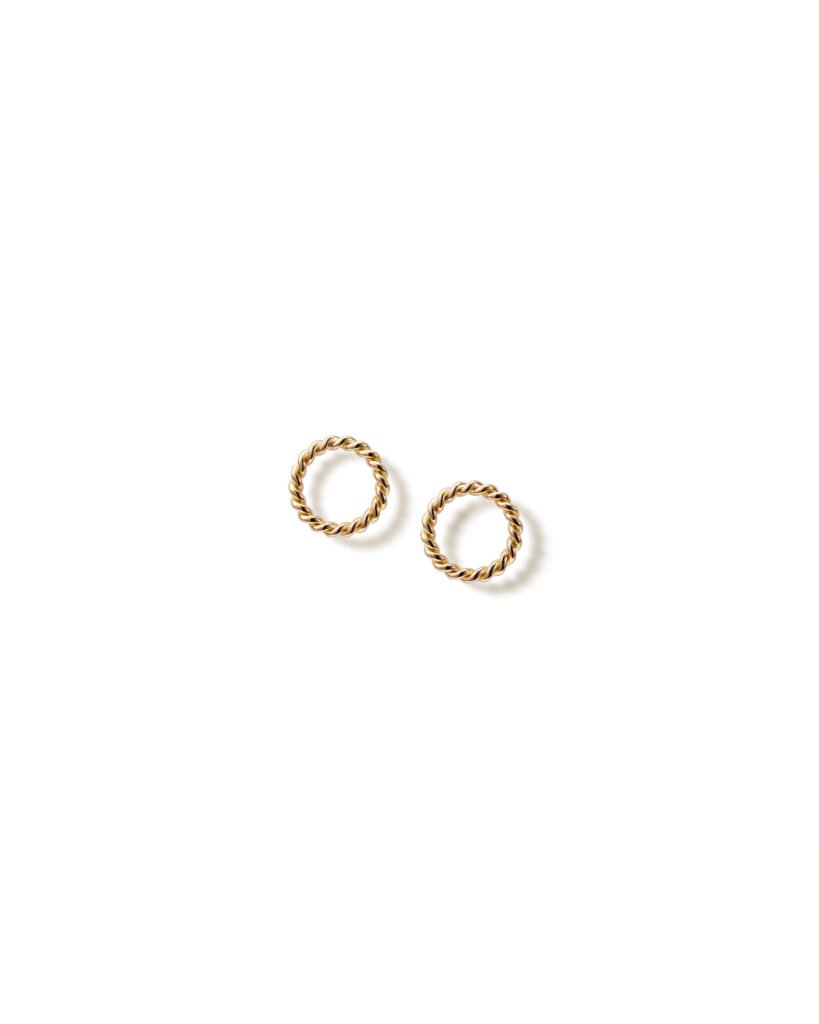 gold hoop stud earrings