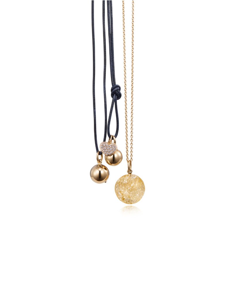gold sphere pendant