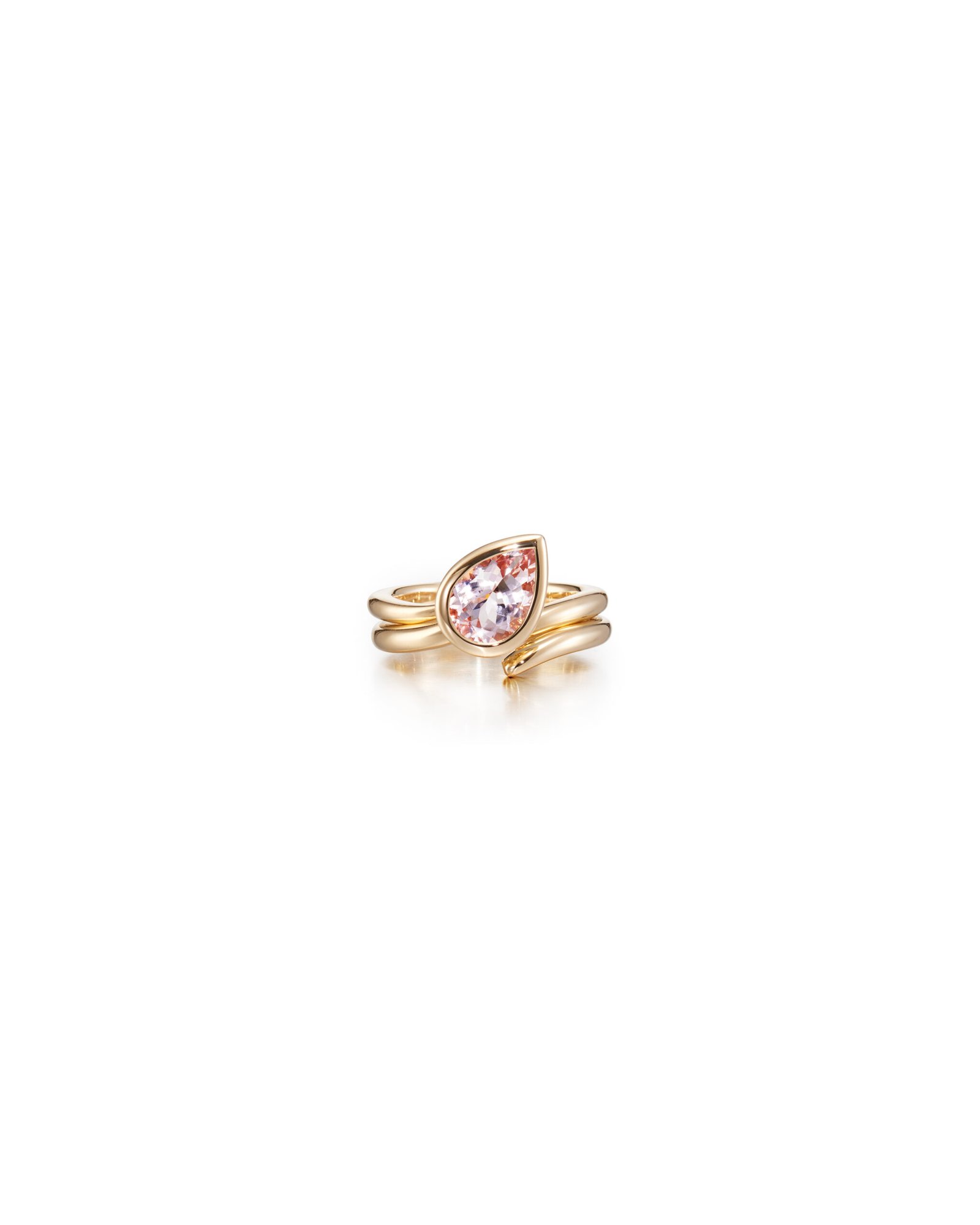 pink morganite ring in gold
