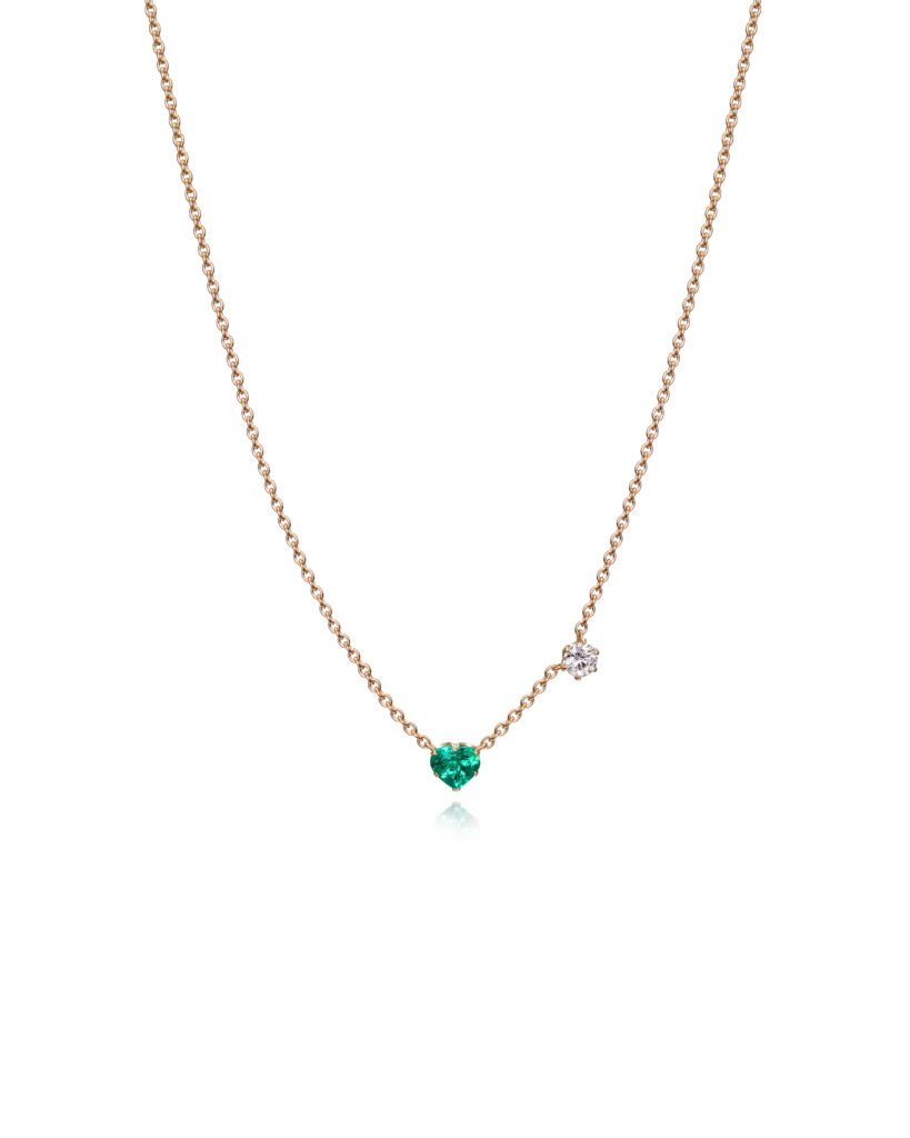 emerald necklace with diamonds