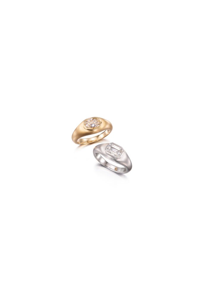 Chunky duo diamond rings